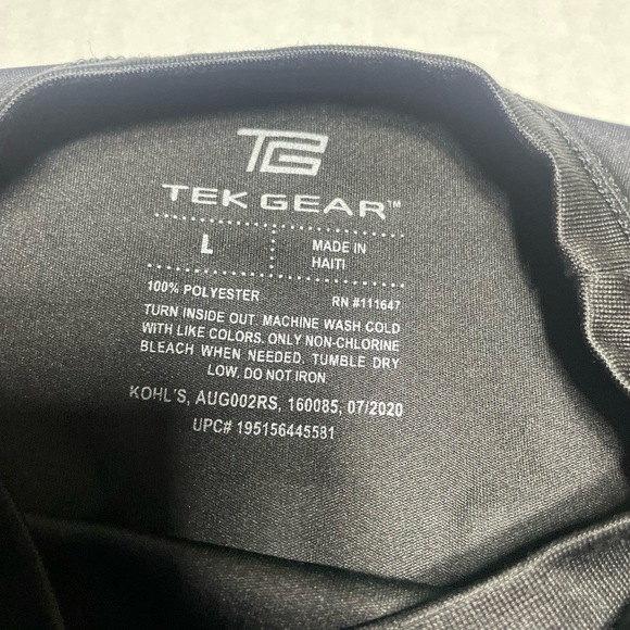 TEK GEAR youth  Long Sleeve L Black Basketball Graphic Moisture Wicking - Picture 3 of 3